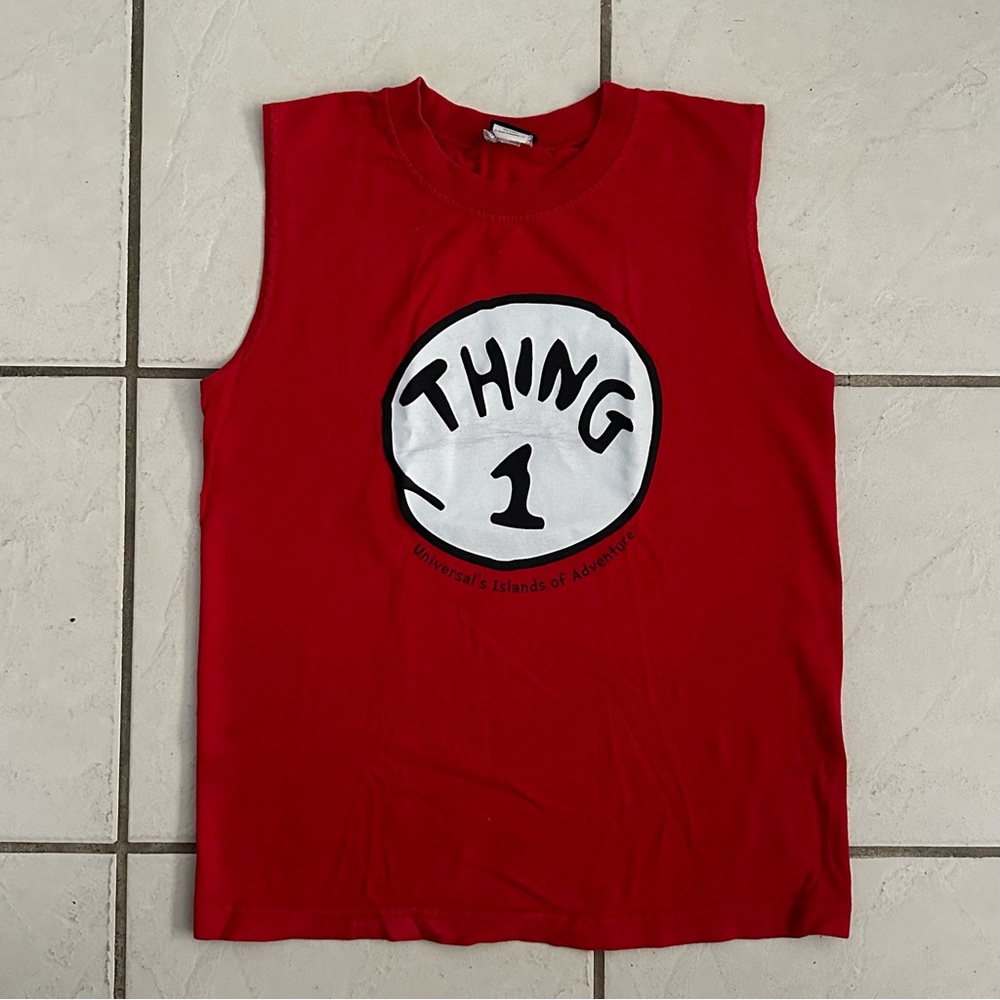 Universal Studio's Dr. Seuss Thing 1 Sleeveless Red Kids Tank Top